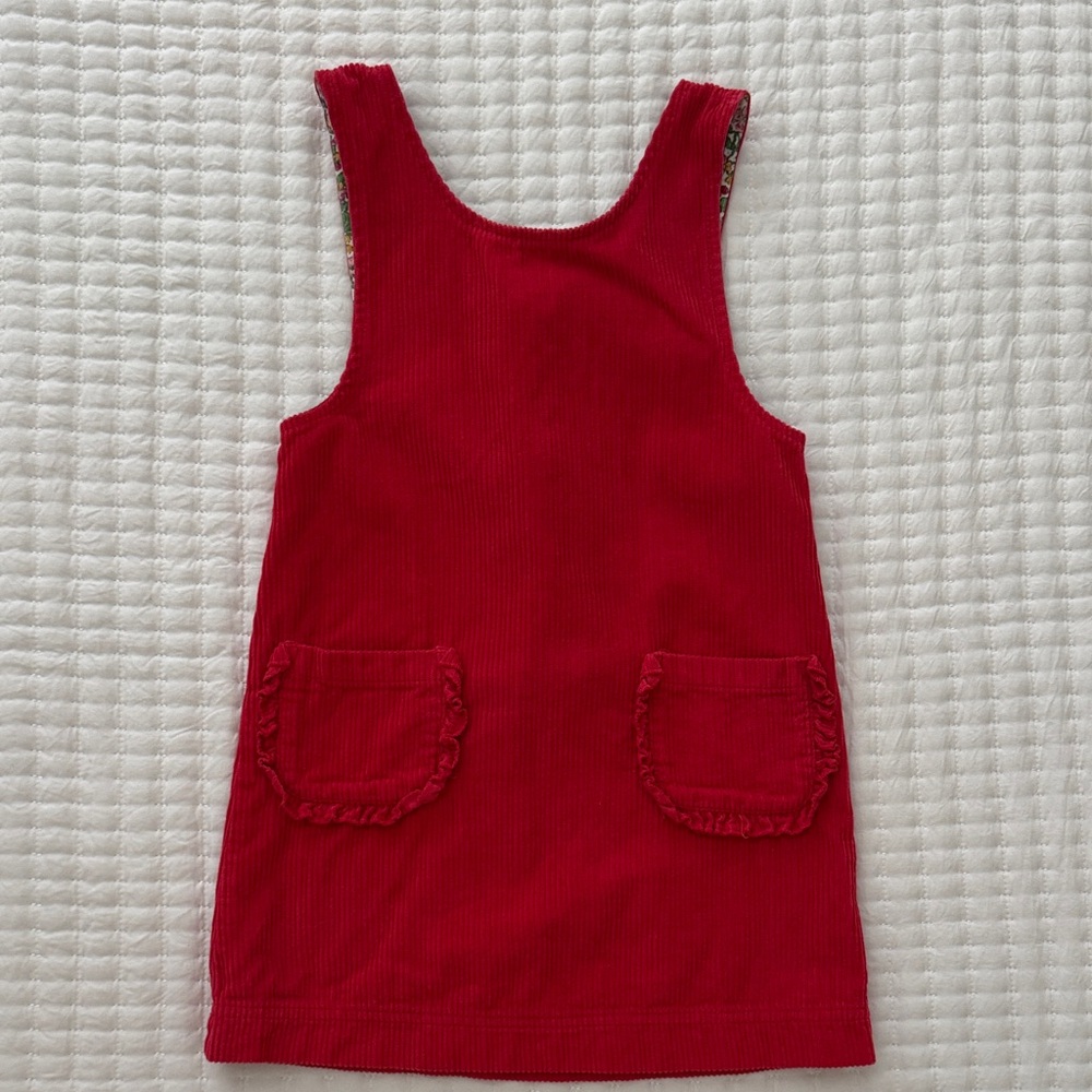 Mini Boden Vibrant Red Corduroy Dress